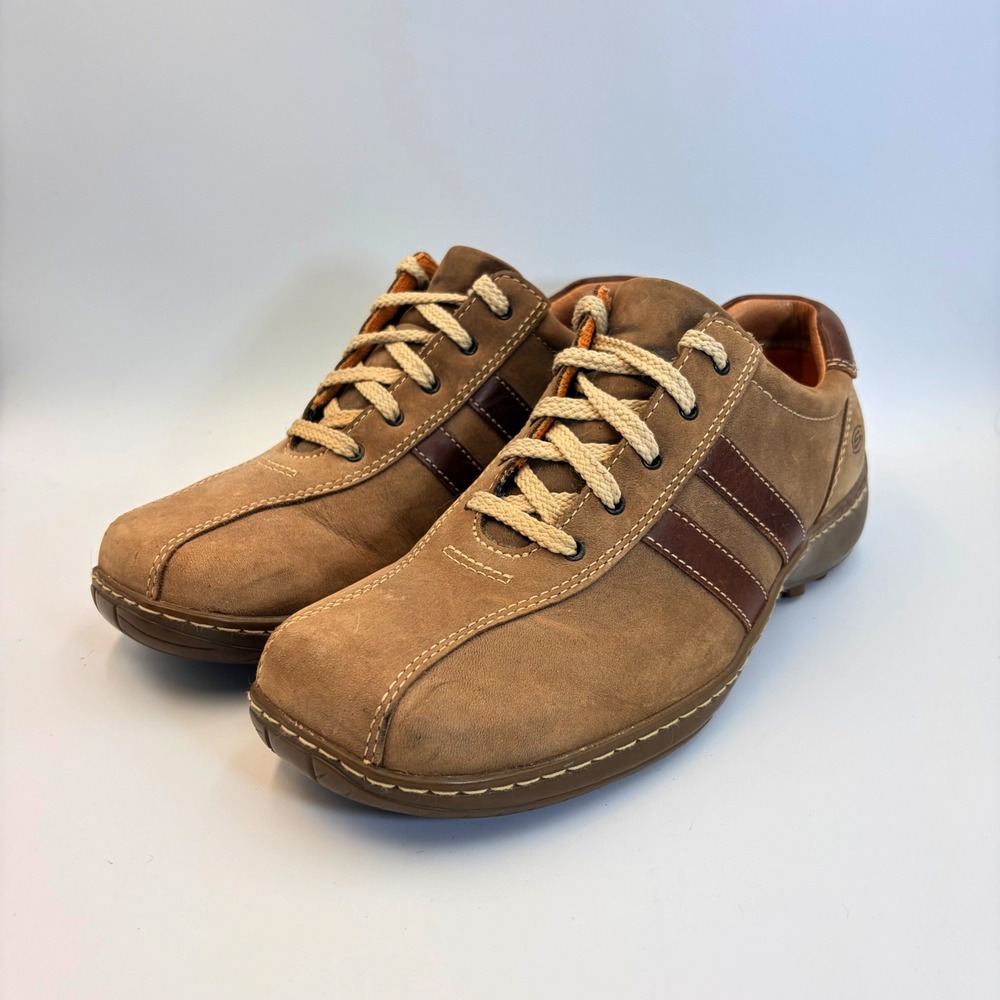 Skechers 4400 Brown Leather Casual Oxford Sneakers Mens Size 8 Gorpcore Y2K